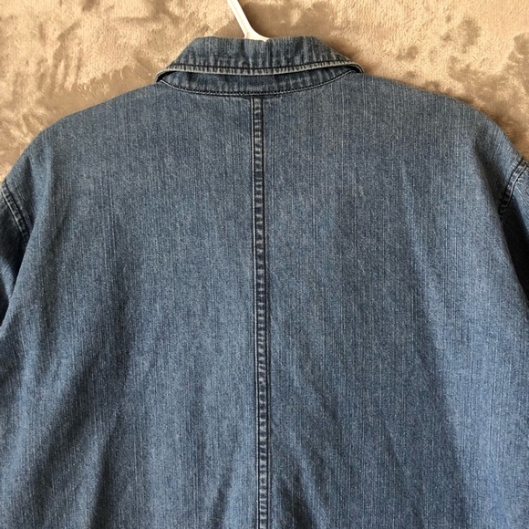 Classic Elements Women Denim Top Size 20-22W Embroidered Floral Bohemian - Picture 16 of 16